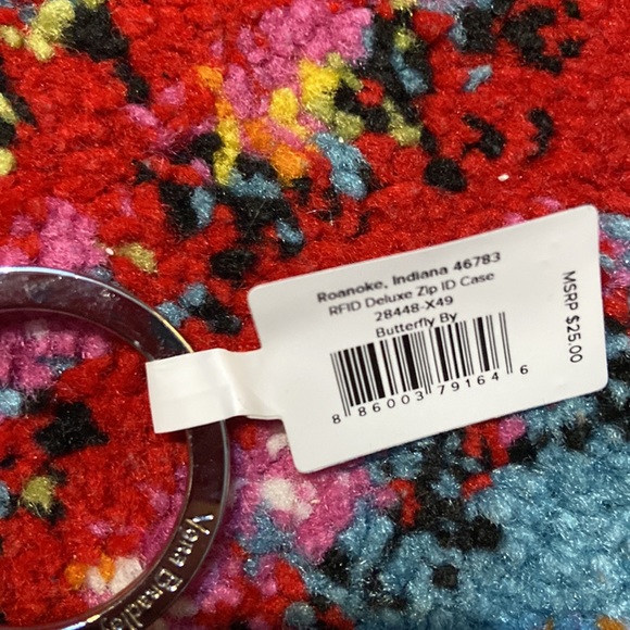 Vera Bradley Butterfly By RFID Deluxe Zip Id Case NWT - Picture 4 of 4